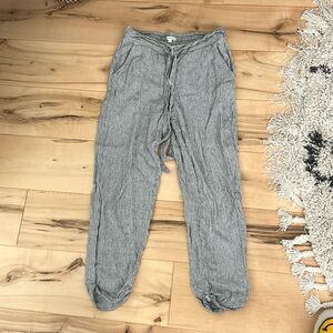 Max studio loose tie linen pants